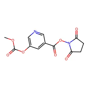 2,5-Dioxopyrrolidin-1-yl 5-((methoxycarbonyl)oxy)nicotinate structure