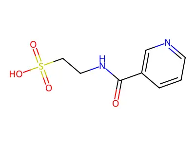 2-[(3-Pyridinylcarbonyl)amino]ethanesulfonic acid structure
