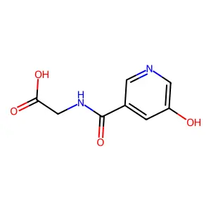 [(5-Hydroxy-pyridine-3-carbonyl)-amino]-acetic acid structure