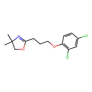 2-[3-(2,4-dichlorophenoxy)propyl]-4,4-dimethyl-5H-1,3-oxazole structure