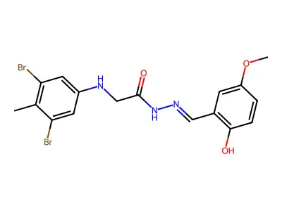 CAS 325970-72-7 - C17H17Br2N3O3 structure