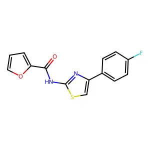 N-[4-(4-fluorophenyl)-1,3-thiazol-2-yl]furan-2-carboxamide structure