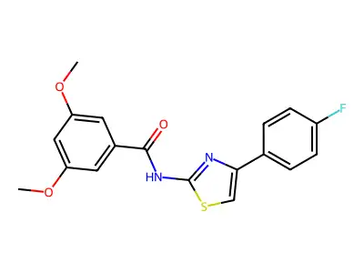 N-[4-(4-fluorophenyl)-1,3-thiazol-2-yl]-3,5-dimethoxybenzamide structure