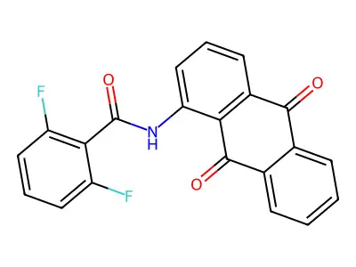 N-(9,10-dioxo-9,10-dihydroanthracen-1-yl)-2,6-difluorobenzamide structure