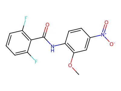 2,6-difluoro-N-(2-methoxy-4-nitrophenyl)benzamide structure