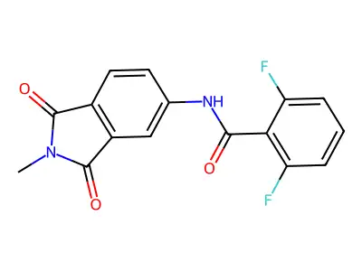 2,6-difluoro-N-(2-methyl-1,3-dioxoisoindolin-5-yl)benzamide structure