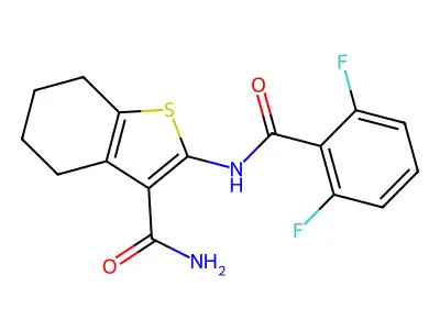 2-(2,6-Difluorobenzamido)-4,5,6,7-tetrahydrobenzo[b]thiophene-3-carboxamide structure