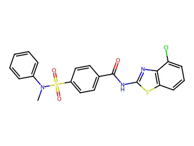 N-(4-chloro-1,3-benzothiazol-2-yl)-4-[methyl(phenyl)sulfamoyl]benzamide structure