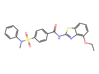 N-(4-ethoxy-1,3-benzothiazol-2-yl)-4-[methyl(phenyl)sulfamoyl]benzamide structure