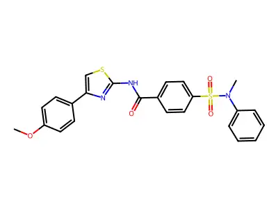 N-[4-(4-methoxyphenyl)-1,3-thiazol-2-yl]-4-[methyl(phenyl)sulfamoyl]benzamide structure