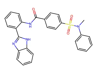 N-[2-(1H-benzimidazol-2-yl)phenyl]-4-[methyl(phenyl)sulfamoyl]benzamide structure