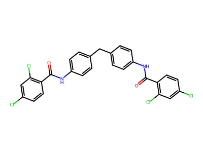 2,4-dichloro-N-[4-[[4-[(2,4-dichlorobenzoyl)amino]phenyl]methyl]phenyl]benzamide structure