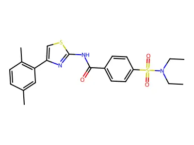 4-(diethylsulfamoyl)-N-[4-(2,5-dimethylphenyl)-1,3-thiazol-2-yl]benzamide structure