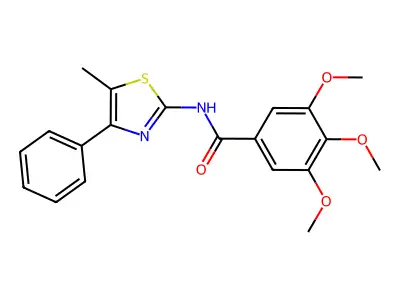 3,4,5-trimethoxy-N-(5-methyl-4-phenyl-1,3-thiazol-2-yl)benzamide structure