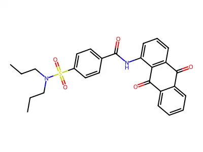 N-(9,10-dioxo-9,10-dihydroanthracen-1-yl)-4-(dipropylsulfamoyl)benzamide structure