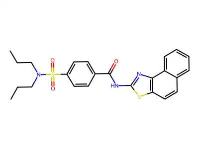 4-(N,N-dipropylsulfamoyl)-N-(naphtho[1,2-d]thiazol-2-yl)benzamide structure