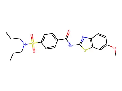 4-(dipropylsulfamoyl)-N-(6-methoxy-1,3-benzothiazol-2-yl)benzamide structure