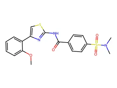 4-(dimethylsulfamoyl)-N-[4-(2-methoxyphenyl)-1,3-thiazol-2-yl]benzamide structure