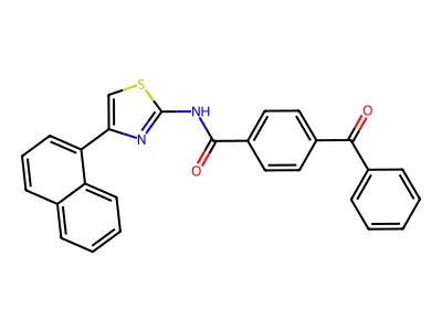 4-benzoyl-N-(4-naphthalen-1-yl-1,3-thiazol-2-yl)benzamide structure