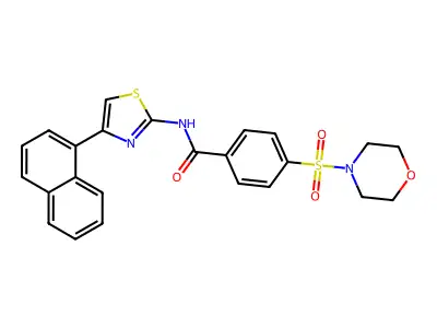 (Z)-4-(morpholinosulfonyl)-N-(4-(naphthalen-1-yl)thiazol-2(3H)-ylidene)benzamide structure