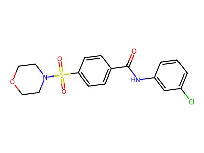 N-(3-chlorophenyl)-4-morpholin-4-ylsulfonylbenzamide structure