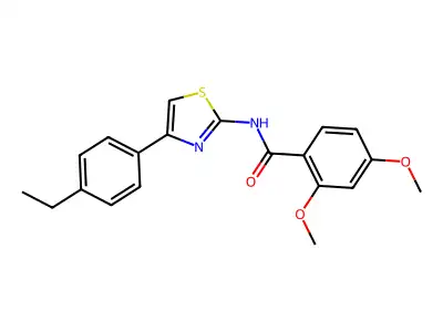 (E)-N-(4-(4-ethylphenyl)thiazol-2(3H)-ylidene)-2,4-dimethoxybenzamide structure
