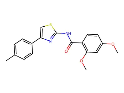 (E)-2,4-dimethoxy-N-(4-(p-tolyl)thiazol-2(3H)-ylidene)benzamide structure