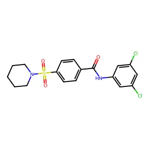 N-(3,5-dichlorophenyl)-4-(piperidin-1-ylsulfonyl)benzamide structure