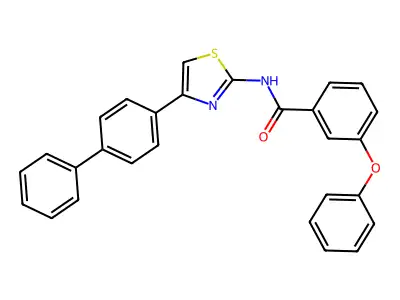 3-phenoxy-N-[4-(4-phenylphenyl)-1,3-thiazol-2-yl]benzamide structure