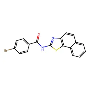 N-benzo[g][1,3]benzothiazol-2-yl-4-bromobenzamide structure