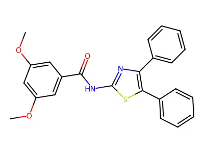 (Z)-N-(4,5-diphenylthiazol-2(3H)-ylidene)-3,5-dimethoxybenzamide structure
