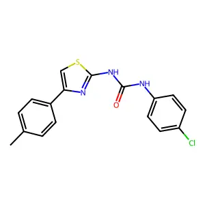N-(4-chlorophenyl)-N'-[4-(4-methylphenyl)-1,3-thiazol-2-yl]urea structure