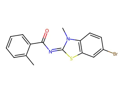 (E)-N-(6-bromo-3-methylbenzo[d]thiazol-2(3H)-ylidene)-2-methylbenzamide structure