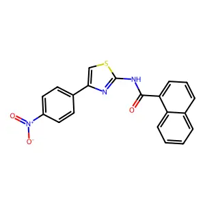 Naphthalene-1-carboxamide, N-[4-(4-nitrophenyl)thiazol-2-yl]- structure