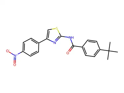 4-tert-butyl-N-[4-(4-nitrophenyl)-1,3-thiazol-2-yl]benzamide structure