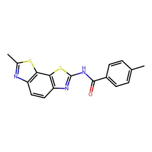 4-methyl-N-(7-methyl-[1,3]thiazolo[4,5-g][1,3]benzothiazol-2-yl)benzamide structure