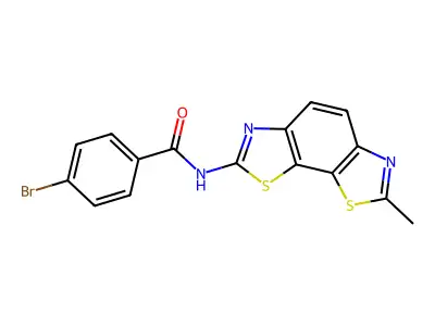 4-bromo-N-(7-methyl-[1,3]thiazolo[4,5-g][1,3]benzothiazol-2-yl)benzamide structure