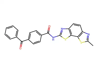 4-benzoyl-N-(7-methyl-[1,3]thiazolo[4,5-g][1,3]benzothiazol-2-yl)benzamide structure