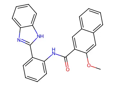 N-(2-(1H-benzo[d]imidazol-2-yl)phenyl)-3-methoxy-2-naphthamide structure