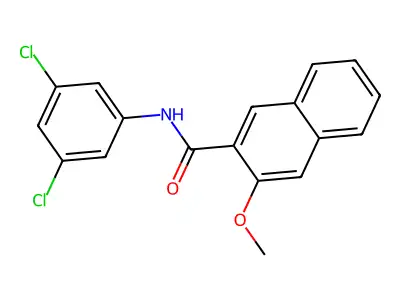 N-(3,5-dichlorophenyl)-3-methoxynaphthalene-2-carboxamide structure