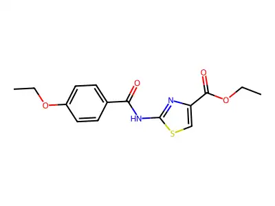 Ethyl 2-[(4-ethoxybenzoyl)amino]-1,3-thiazole-4-carboxylate structure