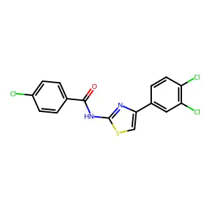 4-chloro-N-[4-(3,4-dichlorophenyl)-1,3-thiazol-2-yl]benzamide structure