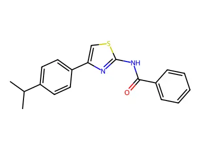 N-(4-(4-isopropylphenyl)thiazol-2-yl)benzamide structure
