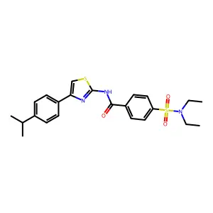 4-(N,N-diethylsulfamoyl)-N-(4-(4-isopropylphenyl)thiazol-2-yl)benzamide structure