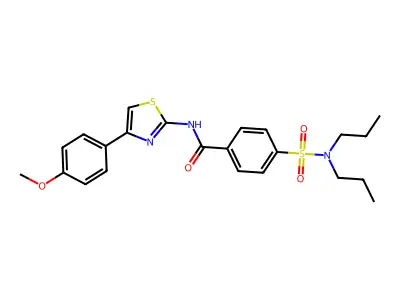4-(dipropylsulfamoyl)-N-[4-(4-methoxyphenyl)-1,3-thiazol-2-yl]benzamide structure