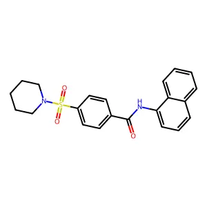 N-(naphthalen-1-yl)-4-(piperidine-1-sulfonyl)benzamide structure