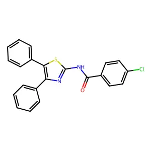 4-chloro-N-(4,5-diphenyl-1,3-thiazol-2-yl)benzamide structure