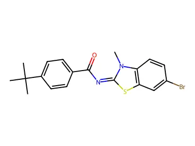 (E)-N-(6-bromo-3-methylbenzo[d]thiazol-2(3H)-ylidene)-4-(tert-butyl)benzamide structure