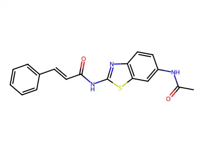 N-(6-acetamidobenzo[d]thiazol-2-yl)cinnamamide structure