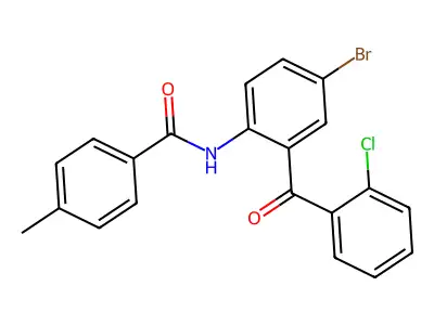 N-[4-bromo-2-(2-chlorobenzoyl)phenyl]-4-methylbenzamide structure